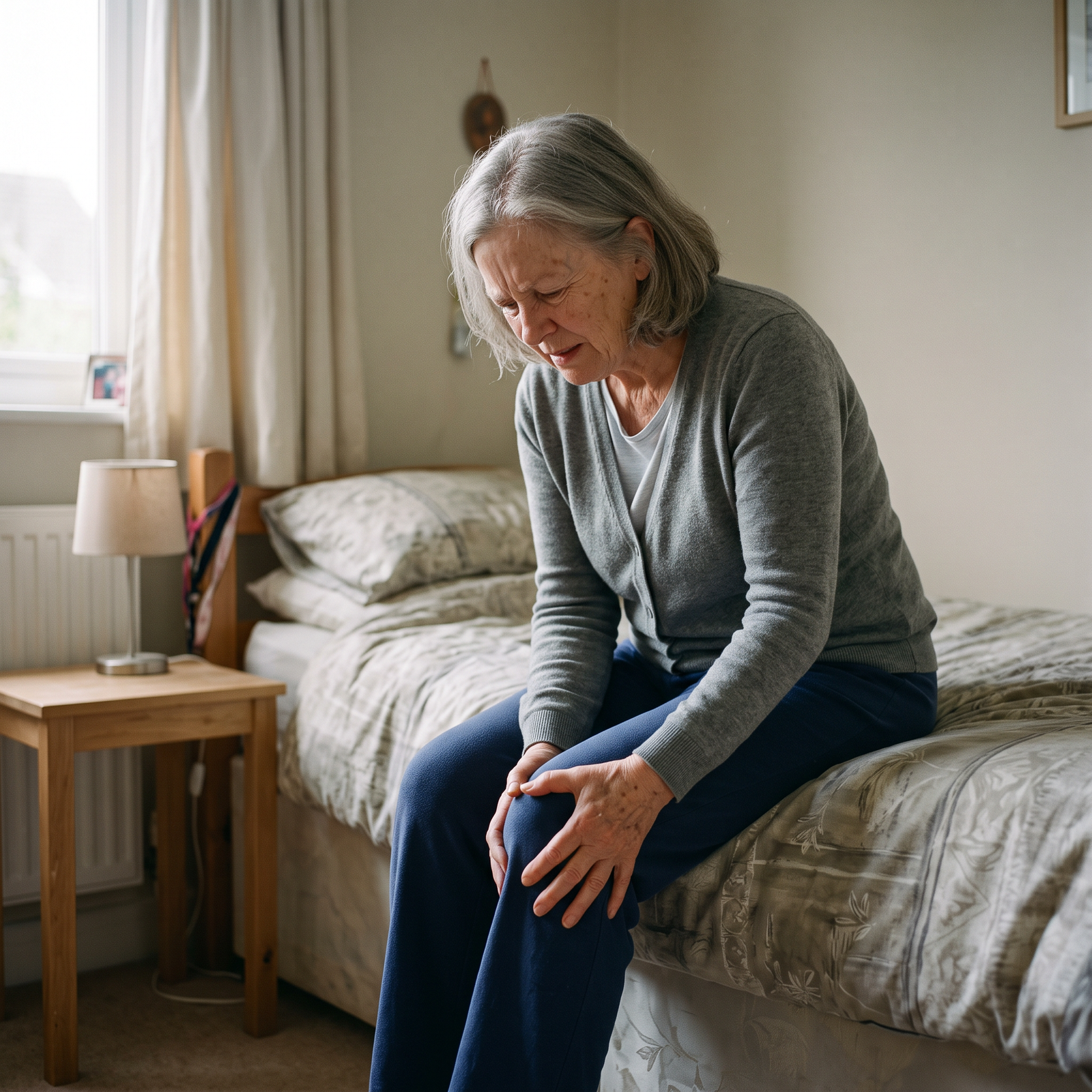 Before — stiff, sore knee